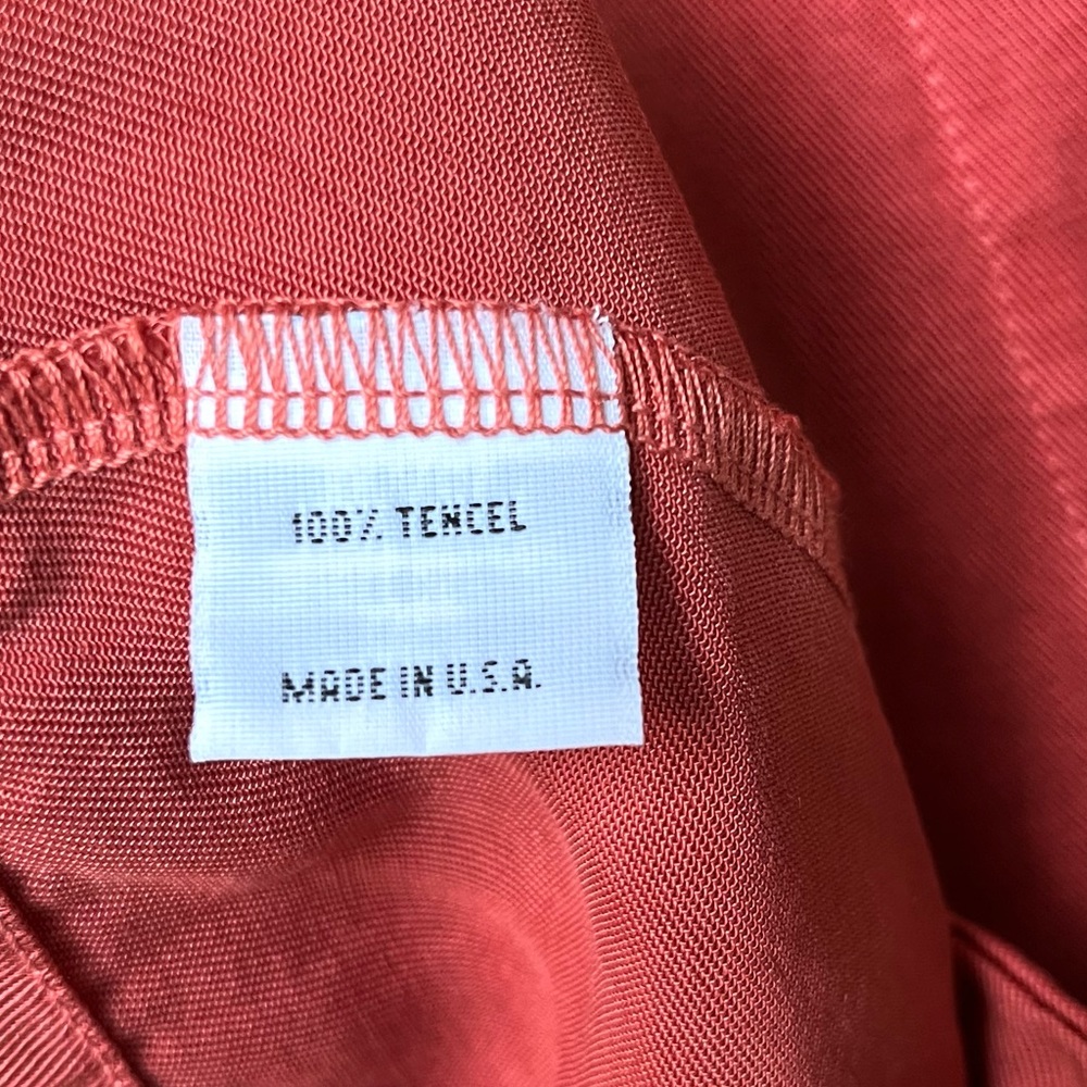 Bryn Walker 100% Tencel Collarless Jacket Terracotta M - Picture 5 of 7